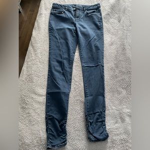 Michael Kors skinny leg dark blue jeans